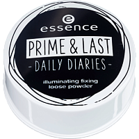 Essence, Prime & last -daily diaries - рассыпчатая фиксирующая пудра-люминайзер (т.01)