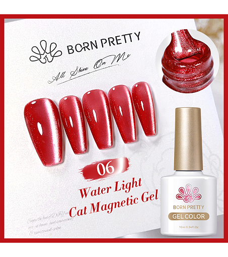 Born Pretty, Water Light Cat Magnetic Gel- магнитный гель-лак кошачий глаз WL-06, 10 мл