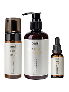 RuNail, набор №140 парфюмированная мульти-пенка, крем-финиш и сухое масло для ногтей и кутикулы