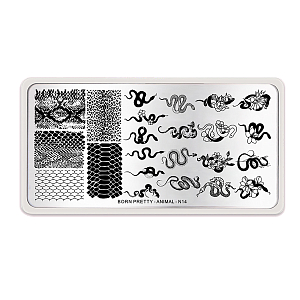 Born Pretty, пластина для стемпинга 12*6 см (ANIMAL-N14)