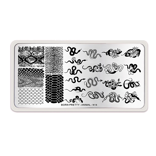 Born Pretty, пластина для стемпинга 12*6 см (ANIMAL-N14)