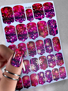 Anna Tkacheva, фольгированные наклейки пленки для дизайна ногтей SG-036