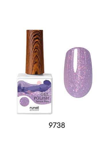 RuNail, набор №21 гипоаллергенный гель-лак с голографическими хлопьями юки (6 оттенков по 10 мл)