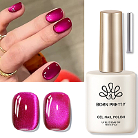 Born Pretty, Cat Eye Gel Rose Red - набор гель-лак "кошачий глаз" и магнит для гель-лака, 15 мл