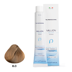 TNL, Million Gloss - крем-краска для волос (8.0 Светлый блонд), 100 мл