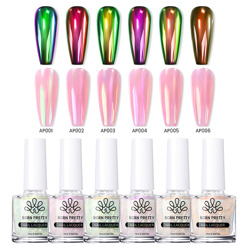 Born Pretty, Aurora Pearl жидкая втирка (блеск, пигмент) для ногтей 55938-06, 10 мл