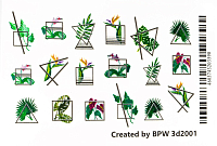 BPW.Style, слайдер-дизайн (3D Геометрия с листьями)