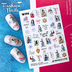 Fashion Nails, слайдер-дизайн "White" №194