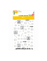 Milv, набор №11 слайдеры дизайн для ногтей (новый год, зима, снежинки, фразы), 4 шт