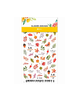 Milv, набор №3 слайдеры дизайн для ногтей (осень, листья, цветы, котики), 4 шт