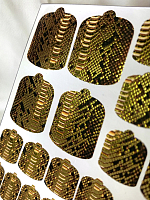 Anna Tkacheva, наклейки пленки для педикюра с фольгой VIP-036