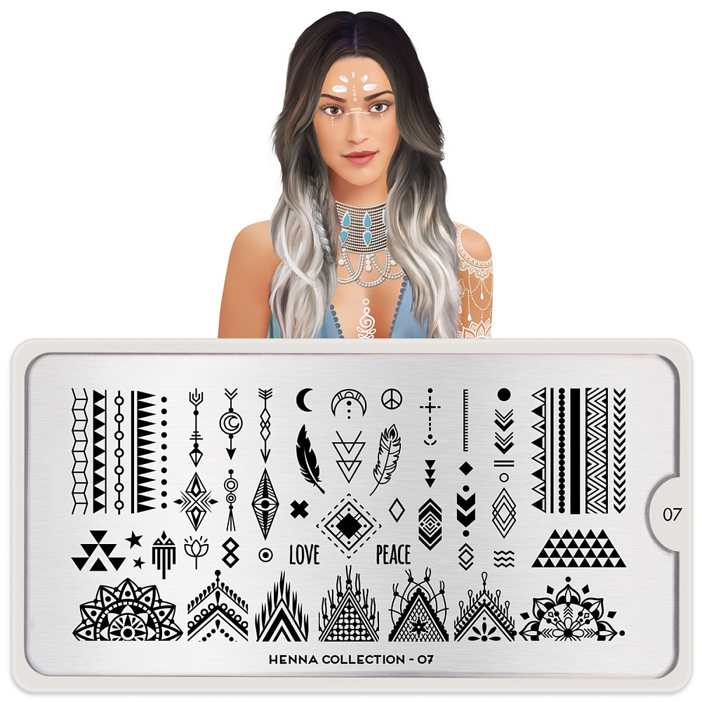 MoYou London, плата для стемпинга (Henna 07)