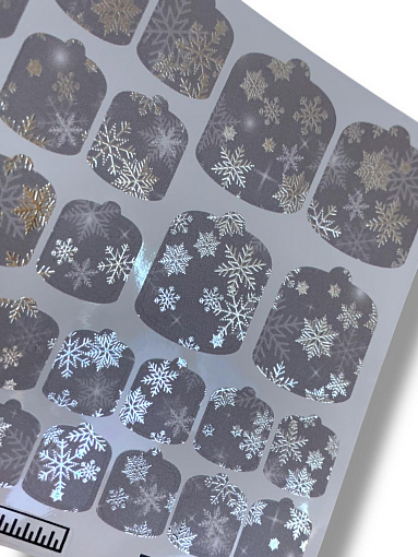 Anna Tkacheva, наклейки пленки для педикюра с фольгой VIP-070