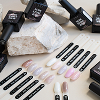 TNL, Nude Stone Base - жесткая база для гель-лака с шиммером №08, 10 мл