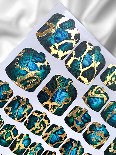 Anna Tkacheva, наклейки пленки для педикюра с фольгой VIP-086