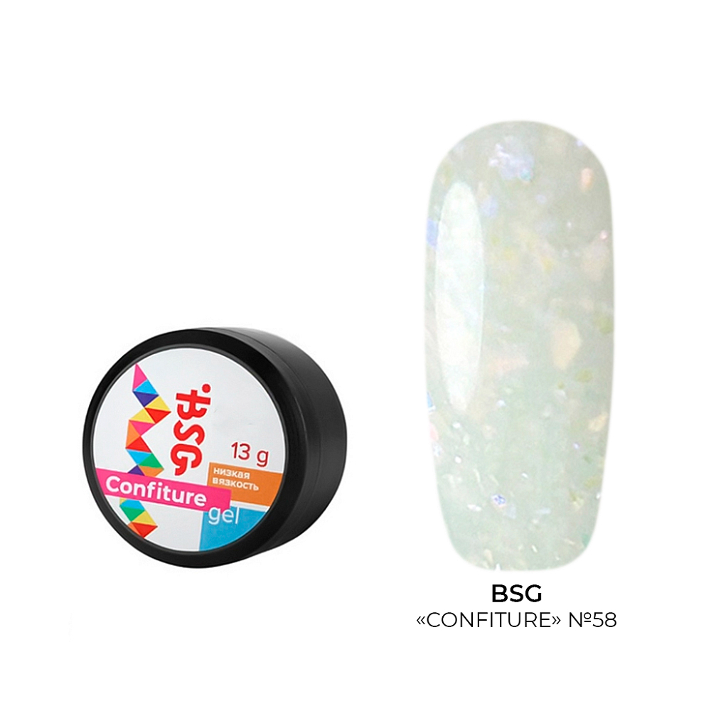 BSG, Confiture - жёсткий гель для наращивания №58 (низкая вязкость), 13 гр