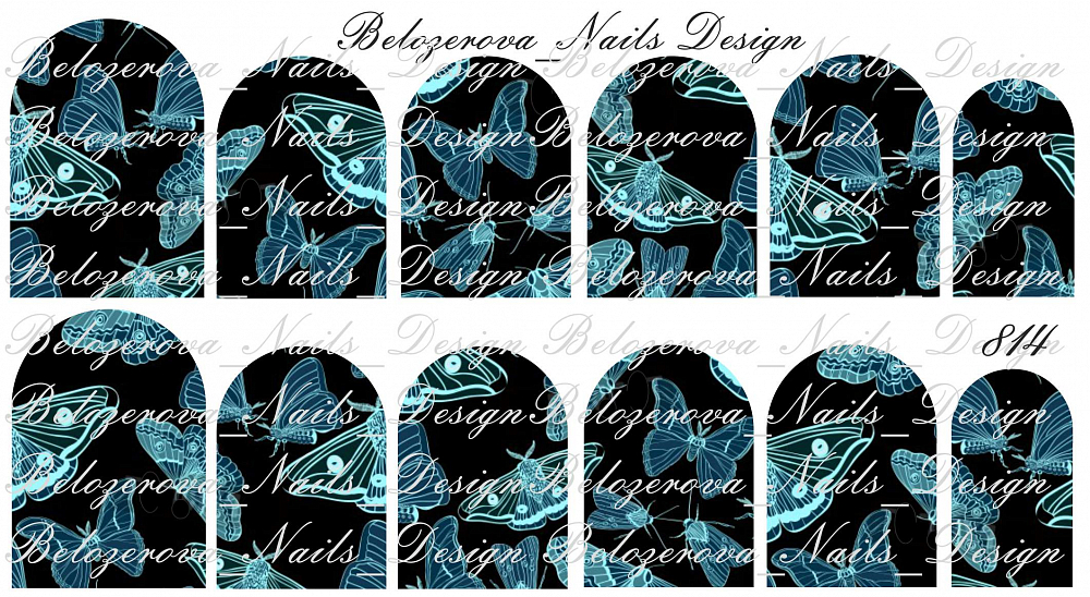 Слайдер-дизайн Belozerova Nails Design на прозрачной пленке (814)