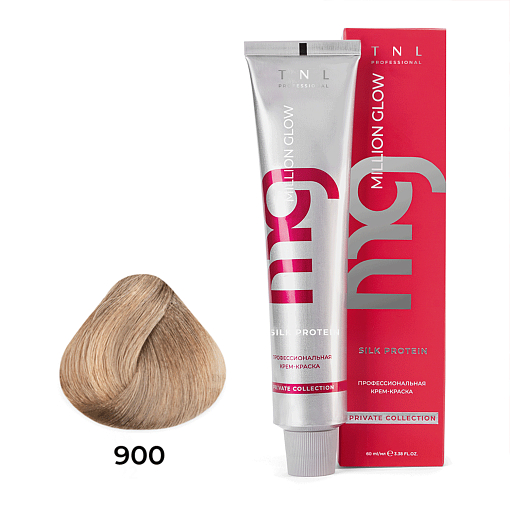 TNL, Million glow Silk protein - крем-краска для волос (900 Осветляющий натуральный), 60 мл