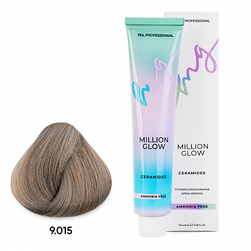 TNL, Million glow Ammonia free collection Ceramides - крем-краска для волос (оттенок №9.015), 100 мл