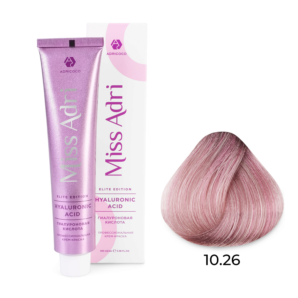 Adricoco, Miss Adri Elite Edition - крем-краска для волос (оттенок 10.26), 100 мл
