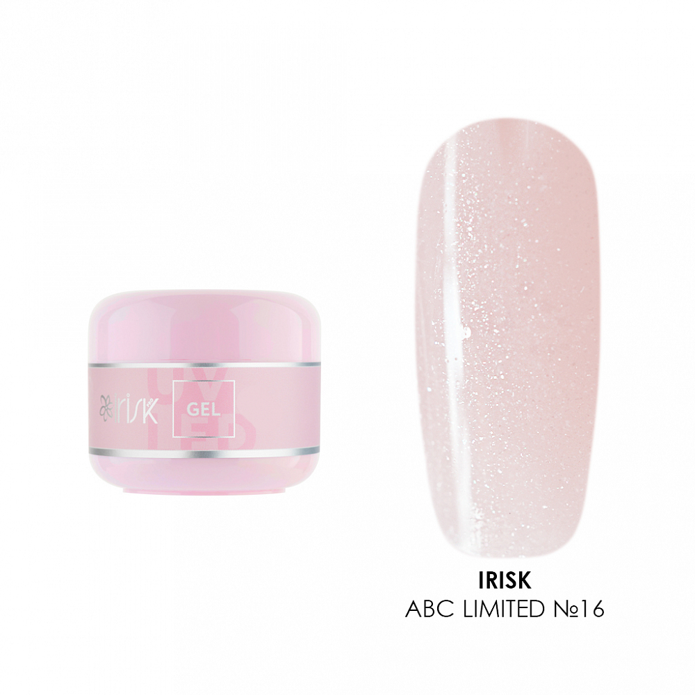 Irisk, ABC Limited collection - гель камуфлирующий №16 Ice Rose (Silver shimmer), 15 мл