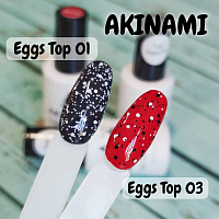 Akinami, Top Eggs - топ для гель-лака без л/с (№03 черно-белые многогранники), 9 мл