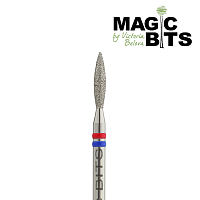 Magic Bits, набор алмазная фреза пламя (2.1 мм, средне-мягкая), 2 шт