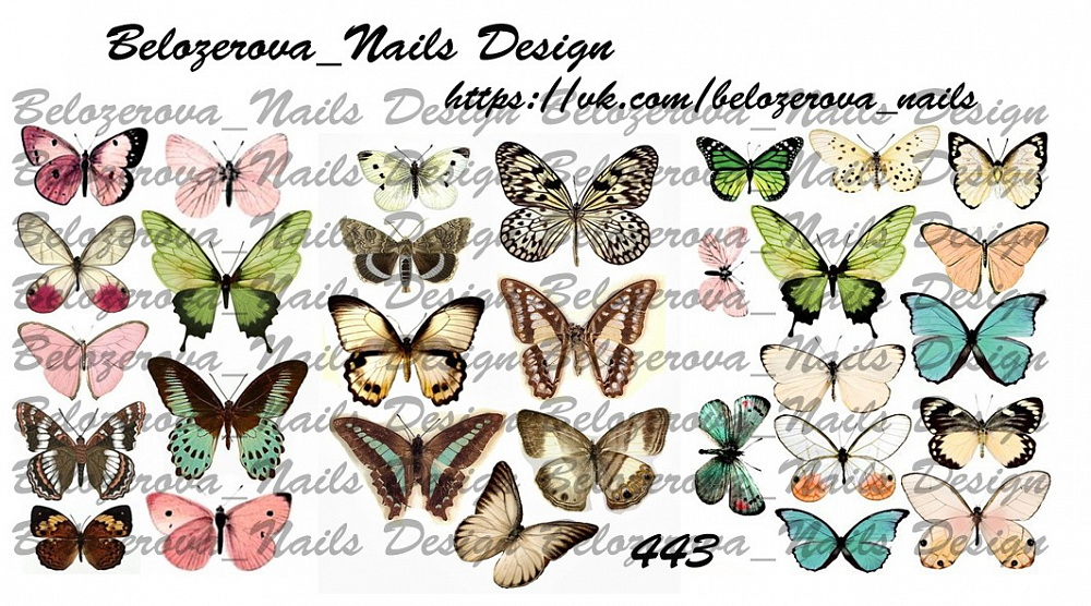 Слайдер-дизайн Belozerova Nails Design на прозрачной пленке (443)