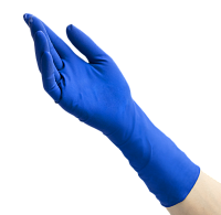Benovy, Latex High Risk - перчатки латексные повышенной прочности (синие, S), 25 пар