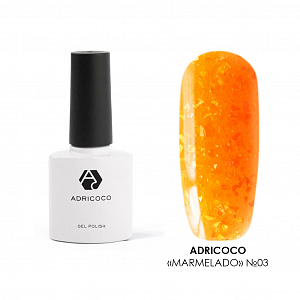 Adricoco, Marmelado - неоновый гель-лак с разноцветной слюдой №3, 8 мл