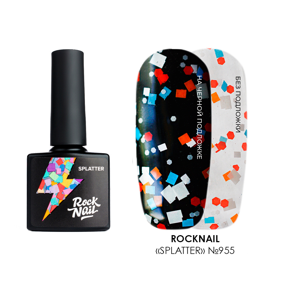 RockNail, гель-лак Splatter №955, 10 мл