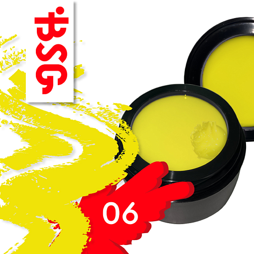 BSG, Полижеле для наращивания ногтей №06 (жёлтый), 13 гр