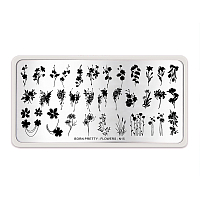 Born Pretty, пластина для стемпинга 12*6 см (FLOWERS-N15)