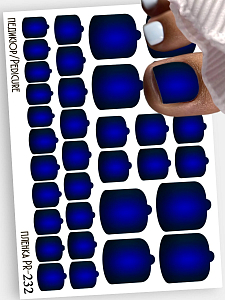 Anna Tkacheva, наклейки пленки для педикюра PR-232
