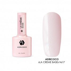 Adricoco, La creme base - камуфлирующая база №17 (пастельный розовый с шиммером), 10 мл