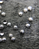 Artex, декор металлический полусферы круглые шлифованные (серебро 1 мм)