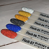Bluesky, Flash - гель-лак светоотражающий (№06 Синий), 10 мл