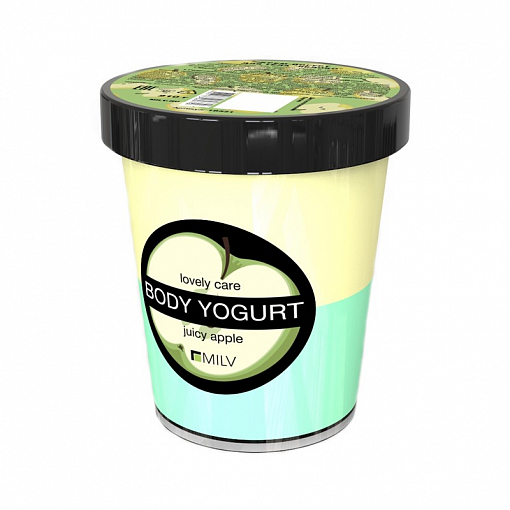 Milv, крем-йогурт двухцветный (Яблоко), 210 г