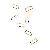 Artex, декор металлический прямоугольник (золото 9х4мм)