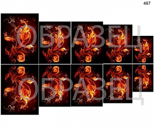 Слайдер-дизайн "Огненный цветок 487"