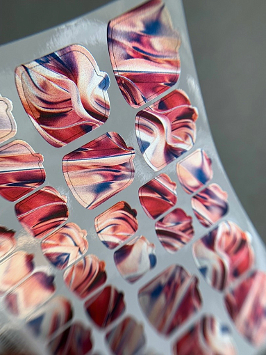 Anna Tkacheva, металлизированные наклейки пленки для педикюра RX-021