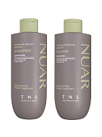 TNL, набор №233 шампунь и бальзам для волос интенсивное кератиновое восстановление NUAR, 2 х 400 мл