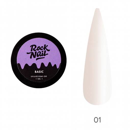 RockNail, гель-краска №01 (Super White), 3 гр