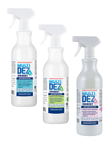 МультиДез, набор №56 средств для дезинфекции и мытья поверхностей Эффект, 3 х 1 л МультиДез, набор №56 средств для дезинфекции и мытья поверхностей Эффект, 3 х 1 л