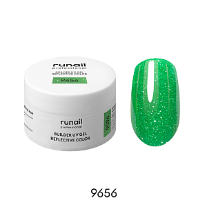 RuNail, BUILDER UV GEL REFLECTIVE COLOR - моделирующий УФ-гель светоотражающий №9656, 15 гр