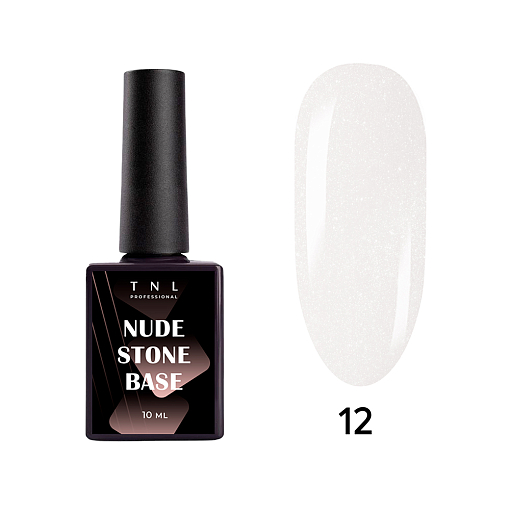 TNL, Nude Stone Base - жесткая база для гель-лака с шиммером №12, 10 мл