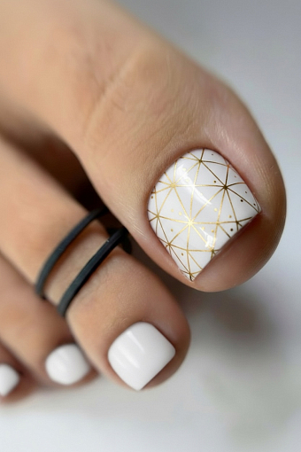 Anna Tkacheva, наклейки пленки для педикюра с фольгой VIP-084