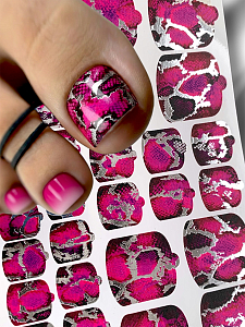 Anna Tkacheva, наклейки пленки для педикюра с фольгой VIP-089