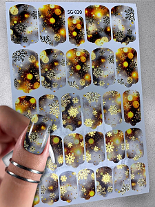 Anna Tkacheva, фольгированные наклейки пленки для дизайна ногтей SG-030