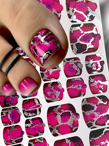 Anna Tkacheva, наклейки пленки для педикюра с фольгой VIP-089